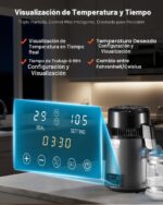 Destilador de agua VEVOR YMK40207 de 4 litros y 750W con jarra de vidrio e interior de acero inoxidable para hogar