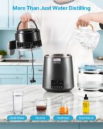 Destilador de agua VEVOR YMK40207 de 4 litros y 750W con jarra de vidrio e interior de acero inoxidable para hogar