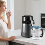 Destilador de agua VEVOR YMK40207 de 4 litros y 750W con jarra de vidrio e interior de acero inoxidable para hogar