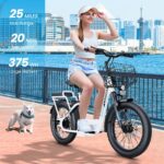 Caroma Peak - Patinete eléctrico de 1200 W/800 W/500 W con asiento, neumáticos todoterreno de 20 pulgadas, rango de 15/2