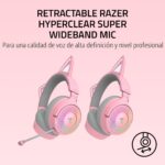 Auriculares Inalámbricos Razer Kraken Kitty V3 Pro RZ04-05170200-R3U1 RGB Chroma 2.4 GHz Bluetooth 5.3 Micrófono Super W