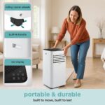 Aire acondicionado portátil con deshumidificador integrado SereneLife SLPAC180W.5 8000 BTU cobertura 350 pies cuadrados