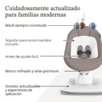 UPPAbaby Mamaroo Smart Swing – Modos calmantes personalizables con tecnología MotionSync – Reclinación infantil + Blueto