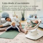 UPPAbaby Mamaroo Smart Swing – Modos calmantes personalizables con tecnología MotionSync – Reclinación infantil + Blueto