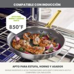 Batería de cocina antiadherente de acero inoxidable GreenPan Hybrid CC010616-001 juego de ollas y sartenes de cerámica d