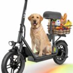Hiboy Q2/U2 Scooter eléctrico con asiento para adultos – Motor de 500 W, rango de 22 millas, ruedas de 14 pulgadas, susp
