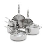 Batería de cocina GreenPan Valencia Pro CC010448-001 juego de ollas y sartenes acero inoxidable tres capas 10 piezas ind