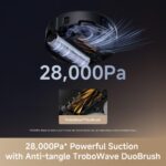 Robot aspirador y trapeador Mova R9540K 28000 Pa succión cruce obstáculos 3.14 pulgadas AutoShield doble cepillo sin enr