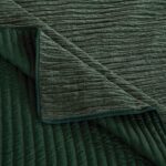 Juego de edredón de terciopelo cosido Greenland Home Fashions GL-2505HMSK 3 piezas King Cal King color Crush Forest