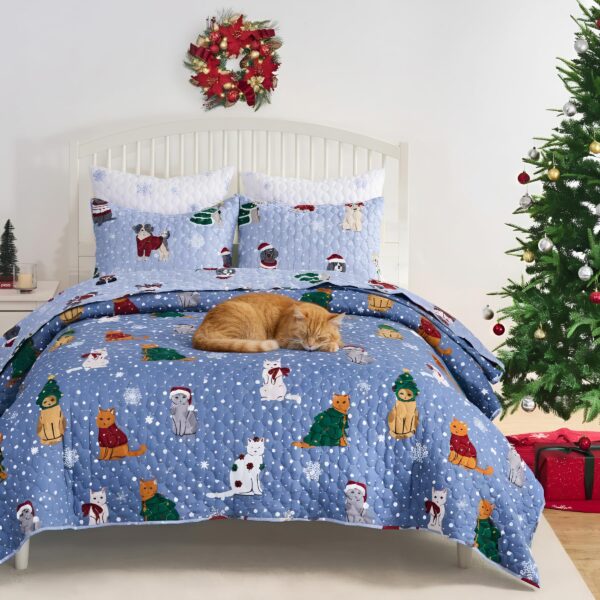 Juego de edredón reversible mascotas Greenland Home Fashions GL-2505BMSK 3 piezas King Cal King