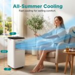Aire Acondicionado Portátil SereneLife SLACHT804.5 8000 BTU 4 en 1 calefacción deshumidificador ventilador 350 pies cuad