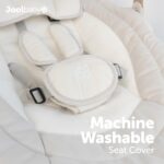Jool Baby Nova Nature Columpio de bebé para recién nacidos con juguetes de madera natural, columpio motorizado eléctrico