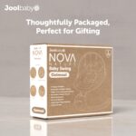 Jool Baby Nova Nature Columpio de bebé para recién nacidos con juguetes de madera natural, columpio motorizado eléctrico