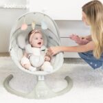 Jool Baby Nova Swing para recién nacidos, columpio eléctrico motorizado para bebés, música Bluetooth, 10 melodías preest