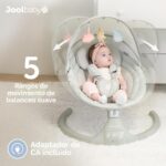 Jool Baby Nova Swing para recién nacidos, columpio eléctrico motorizado para bebés, música Bluetooth, 10 melodías preest