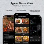 Typhur Sync Dual Gen 2 WiFi Termómetro inalámbrico para carne, 2 sondas, base inteligente, pantalla LCD, alcance ilimita
