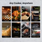 Typhur Sync Dual Gen 2 WiFi Termómetro inalámbrico para carne, 2 sondas, base inteligente, pantalla LCD, alcance ilimita