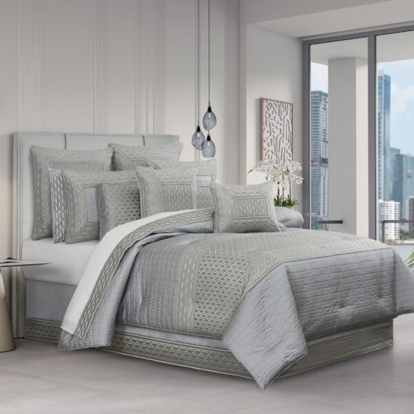 Juego de edredon Melbourne Cloud J Queen New York 3104152QCS 4 piezas tamaño Queen ropa de cama premium