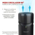 Purificador de aire y ventilador de pie Honeywell Allergen Plus HPA6000B HEPA 3 en 1 sensor calidad de aire modo sueño 1