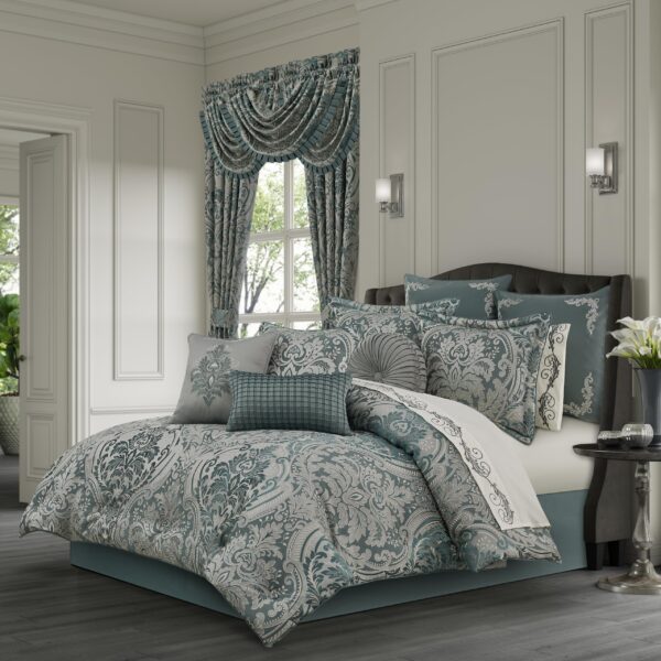 Juego de edredón Queen Renee J. Queen New York 3106026QCS 4 piezas ropa de cama para todas las estaciones
