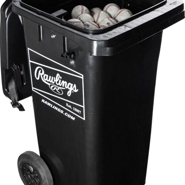 Rawlings Cubo de bolas rodantes con cesta con resorte | Capacidad de 32 galones | Bolas no incluidas