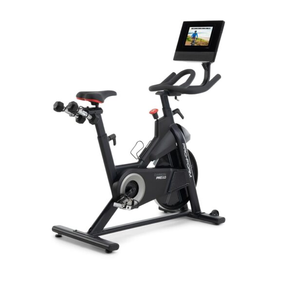 Bicicleta de Estudio ProForm Carbon Pro10 PFEX16725 pantalla táctil HD 10 pulgadas 22 niveles de resistencia digital res