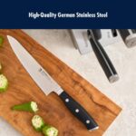 HENCKELS x EMERIL Lagasse The Nola Collection Razor-Sharp - Juego de cuchillos con bloque autoafilables alemanes de 7 pi