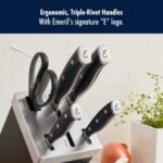 HENCKELS x EMERIL Lagasse The Nola Collection Razor-Sharp - Juego de cuchillos con bloque autoafilables alemanes de 7 pi