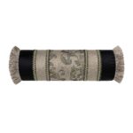 Juego de edredón jacquard Loom and Mill TOPLUXE LM-York-King damasco de lujo 9 piezas tamaño King gris dorado con falda