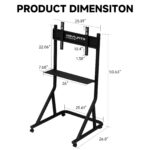 Soporte de Monitor GTPLAYER GTS091 Movil con Ruedas Altura Ajustable para TV 32 a 65 Pulgadas