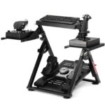 Soporte Simulador de Vuelo y Carreras GTPLAYER DF-GT-S04 plegable negro compatible con Logitech Thrustmaster PXN ajustab