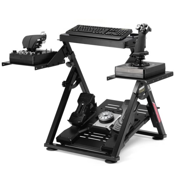 Soporte Simulador de Vuelo y Carreras GTPLAYER DF-GT-S04 plegable negro compatible con Logitech Thrustmaster PXN ajustab