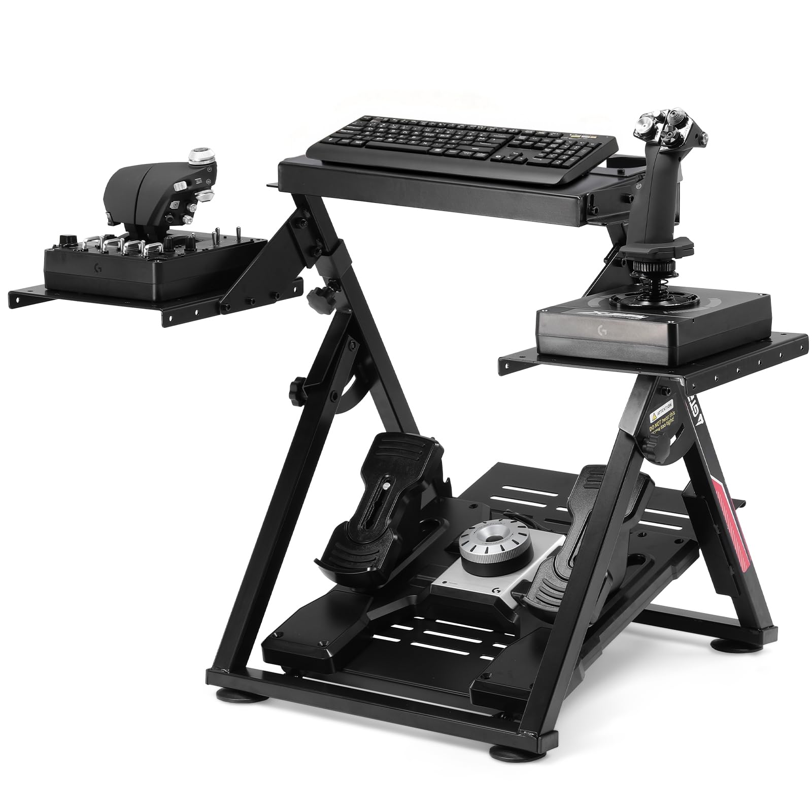 Version 1.0.0 Soporte Simulador de Vuelo y Carreras GTPLAYER DF-GT-S04 plegable negro compatible con Logitech Thrustmaster PXN ajustab