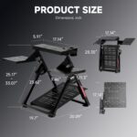 Soporte Simulador de Vuelo y Carreras GTPLAYER DF-GT-S04 plegable negro compatible con Logitech Thrustmaster PXN ajustab