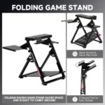 Soporte Simulador de Vuelo y Carreras GTPLAYER DF-GT-S04 plegable negro compatible con Logitech Thrustmaster PXN ajustab