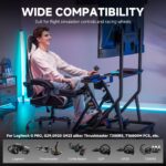 Soporte Simulador de Vuelo y Carreras GTPLAYER DF-GT-S04 plegable negro compatible con Logitech Thrustmaster PXN ajustab