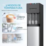Dispensador Enfriador de Agua Carga Inferior EUHOMY WC003-X3UBS-USZX-AZ para Garrafón de 5 Galones 3 Temperaturas Frío T