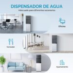 Dispensador Enfriador de Agua Carga Inferior EUHOMY WC003-X3UBS-USZX-AZ para Garrafón de 5 Galones 3 Temperaturas Frío T