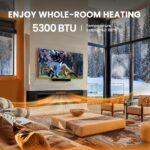 Chimenea Eléctrica Silonn SLELF02B-60-US 60 Pulgadas 4777 BTU WiFi 20 Colores Llama Empotrada/Pared