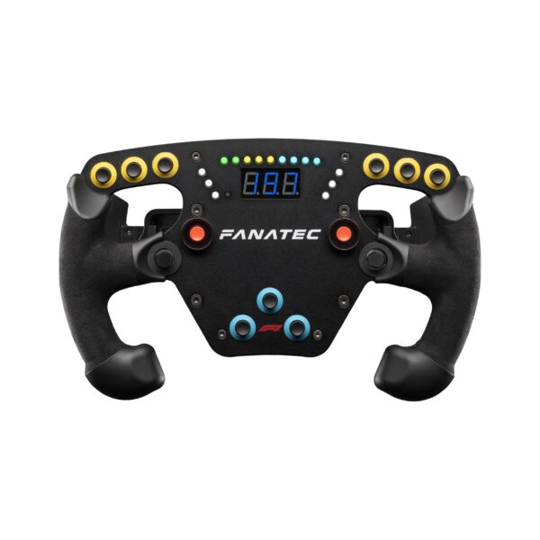 Volante Sim Racing Fanatec ClubSport F1 Esports V2 CRD-9020010-WW con licencia Fórmula 1 agarres Alcantara pantalla LED