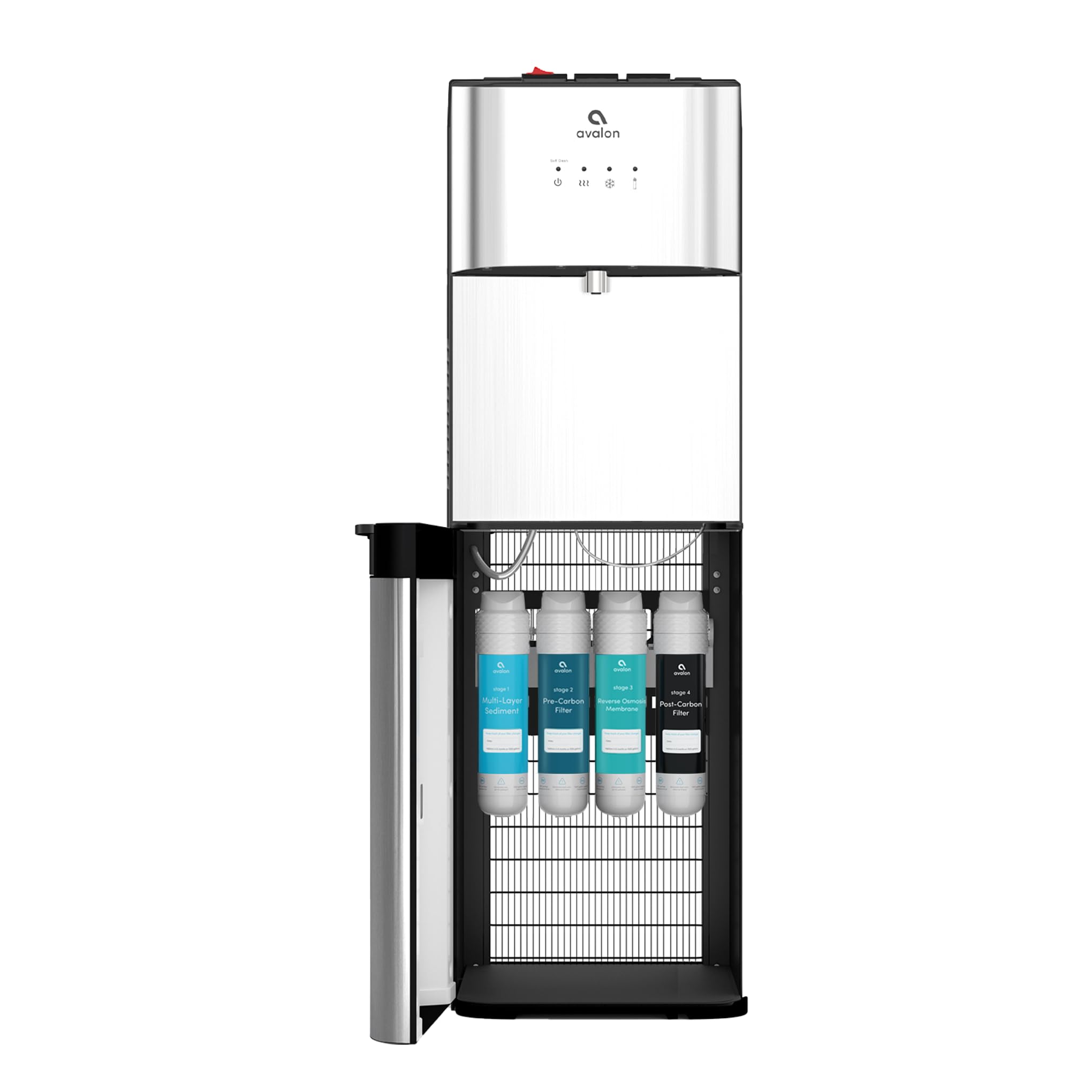 Version 1.0.0 Dispensador de agua sin garrafón Avalon A5-RO autolimpiable de agua fría y caliente con filtro de ósmosis inversa gabine