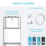 Dispensador de agua sin garrafón Avalon A5-RO autolimpiable de agua fría y caliente con filtro de ósmosis inversa gabine