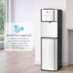 Dispensador de agua sin garrafón Avalon A5-RO autolimpiable de agua fría y caliente con filtro de ósmosis inversa gabine