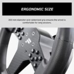Volante Sim Racing FANATEC CSL P1 V2 QR2 Lite 11.811 in Empuñadura Goma RevStripe Pantalla LED Paletas Metal Compatible