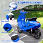 Garvee Scooter eléctrico para niños, motocicleta de 24 V 350 W, máximo hasta 14 MPH