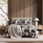 Juego de colcha Queen Eddie Bauer Revman International A0005757 algodón suave reversible con fundas de almohada 3 piezas
