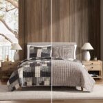 Juego de colcha Queen Eddie Bauer Revman International A0005757 algodón suave reversible con fundas de almohada 3 piezas