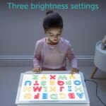 tickit Panel de luz | Rectangular | LED ultra brillante | Brillo ajustable | Tablero de luz para niños | Trazado, explor