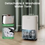Deshumidificador Waykar JD025CE-80 Energy Star 80 Pintas 5000 Pies Cuadrados con Manguera de Drenaje y Tanque de 1.14 Ga