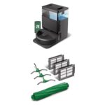 Paquete robot aspirador y trapeador iRobot Roomba Plus 405 G181 con base de lavado automático y kit de repuestos auténti